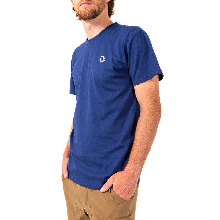 Embroidered One Degree Tee - Navy