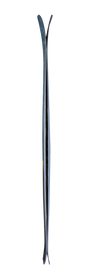 A pair of Icelantic 23/24 Shaman 2.0 99 skis in blue and black, standing upright with their tips slightly crossed against a plain white background.