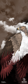 Experience the 23/24 Nomad 95 Fine Art Print by Icelantic—an exquisite depiction of an osprey with brown, white, and reddish feathers set against a cloudy sky. The bird’s head is turned to the right, and both the Icelantic name and artist’s signature appear at the bottom. Available as fine art prints or wrapped canvas, this piece adds stunning artistry to any collection.