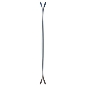 Two elongated, symmetrical objects resembling the Icelantic Skis Arches NP 100, joined at the thin middle and flaring out at both ends, are displayed vertically against a white background.