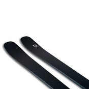 A pair of Icelantic Skis Torrent 88 in black, featuring a subtle logo near the tips, set against a white background.