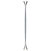The Maiden 108 by Icelantic Skis is a long, slender metal object featuring flat, curved tips at both ends—reminiscent of a shoehorn or spatula—shown in a photograph set against a white background.