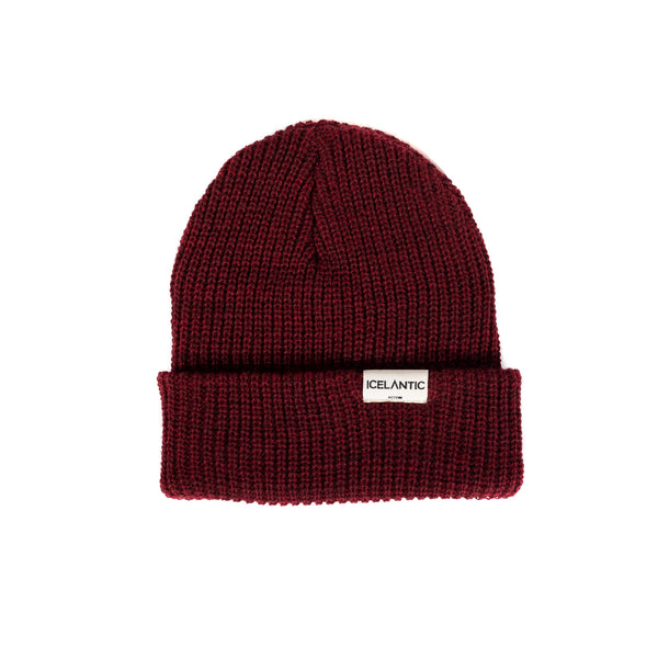 Classic Logo Beanie - Cranberry — Icelantic Skis