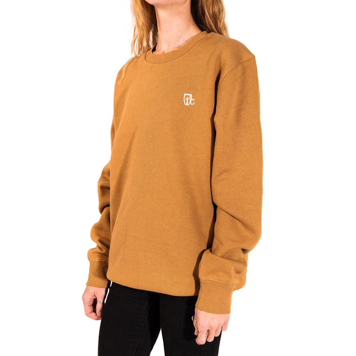 Embroidered One Degree Crew - Camel