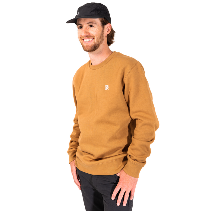 Embroidered One Degree Crew - Camel