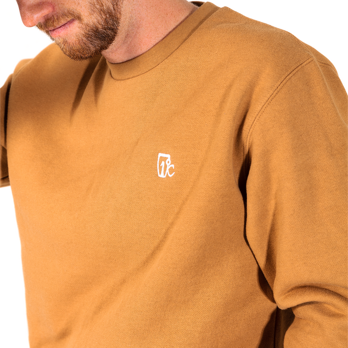 Embroidered One Degree Crew - Camel