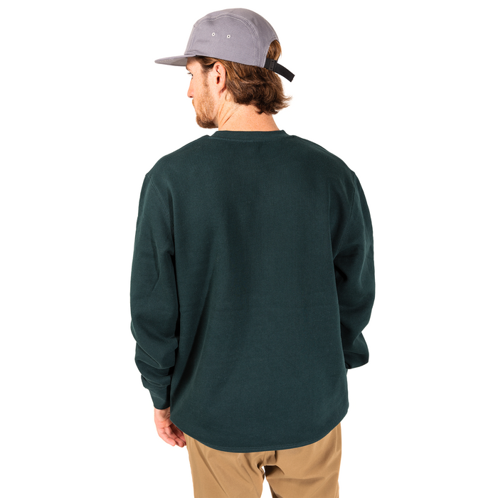 Embroidered One Degree Crew - Pine Green