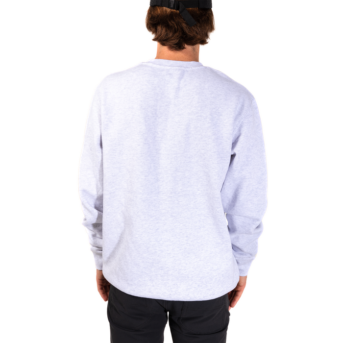 Embroidered One Degree Crew - White Heather