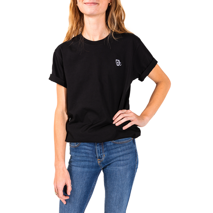 Embroidered One Degree Tee - Black