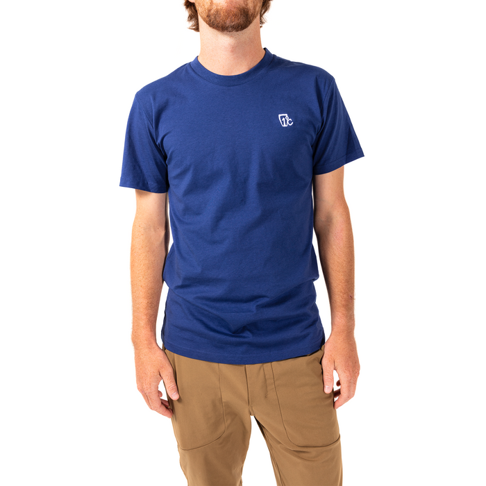 Embroidered One Degree Tee - Navy