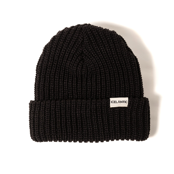 Chunky Knit Beanie Black — Icelantic Skis - Main Image