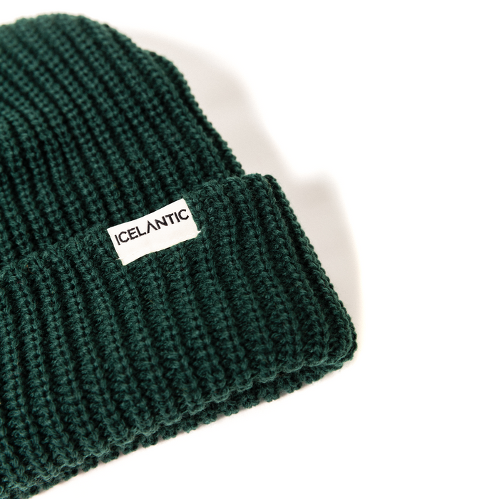 Chunky Knit Beanie - Forest Green — Icelantic Skis
