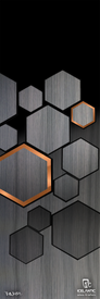 Immerse yourself in the abstract geometric design of the 19/20 Sabre 99 Fine Art Print by Icelantic Skis, featuring gray wood-textured hexagons—some outlined in orange—on a dark gradient background. Available as a giclee print or wrapped canvas, this distinctive fine art piece is perfect for those seeking unique wall art. Bottom logos feature Icelantic and Parker.