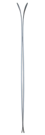 A pair of long, silver metal tweezers with a slight curve, shown against a plain white background—crafted with the same attention to detail found in Icelantic’s 22/23 Natural 101 lightweight ski design, perfect for precision and ease of use.