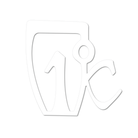A sleek vinyl die cut sticker featuring a stylized white "nc" logo with curved, overlapping lines on a light gray background, the 3" One Degree Sticker by Icelantic is inspired by One Degree Celcius and is perfect as a transfer sticker for any surface.