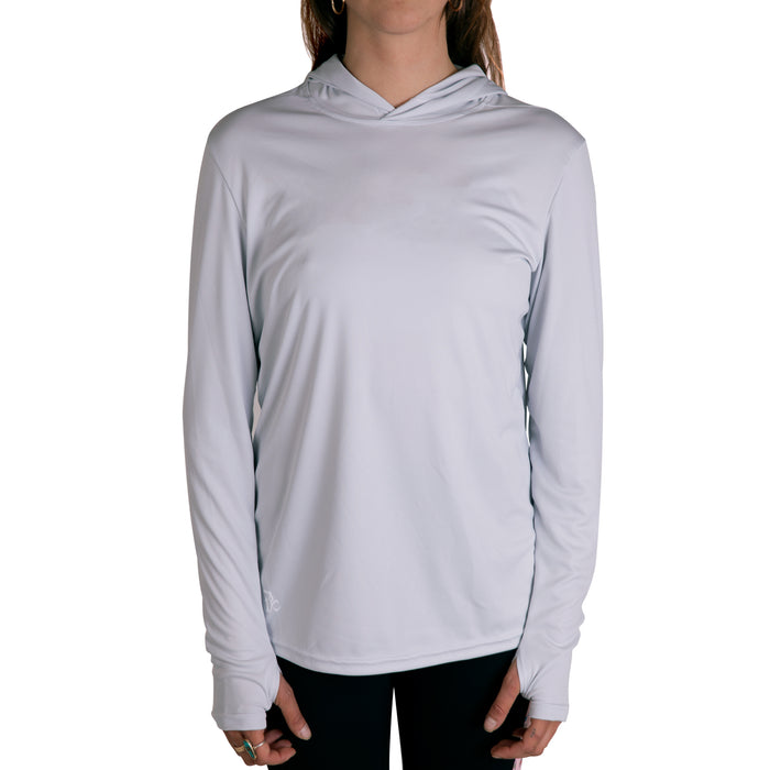 Womens UV Sun Hoodie - Lt Grey