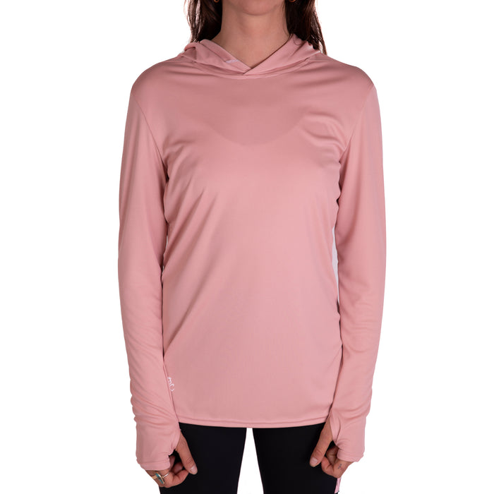 Womens UV Sun Hoodie Mellow Rose Icelantic Skis