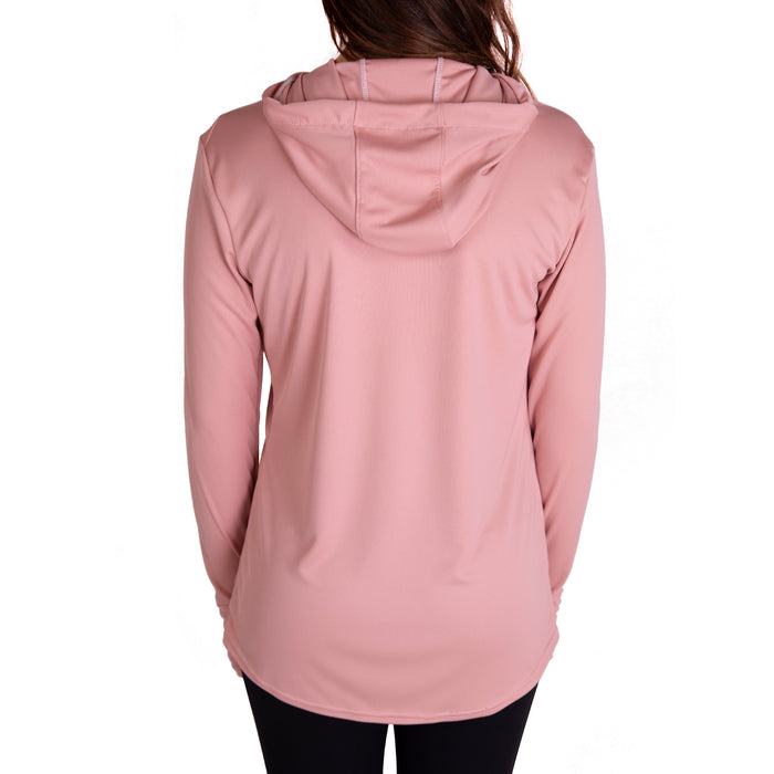 Womens UV Sun Hoodie - Mellow Rose