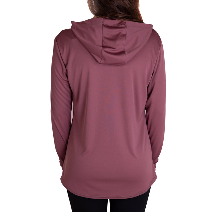 Womens UV Sun Hoodie - Rose Brown